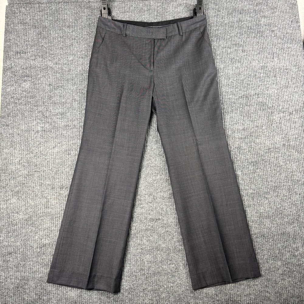 Anne Klein Suit Pants Womens 12 Wool Blend High Rise Wide Leg Tailored Power